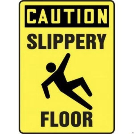 Accuform OSHA CAUTION SAFETY SIGN SLIPPERY MSTF673VP MSTF673VP